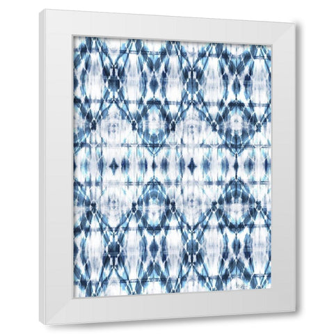 Shibori Pattern Large with White White Modern Wood Framed Art Print by Brown, Denise