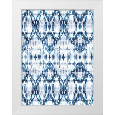 Shibori Pattern Large with White White Modern Wood Framed Art Print by Brown, Denise