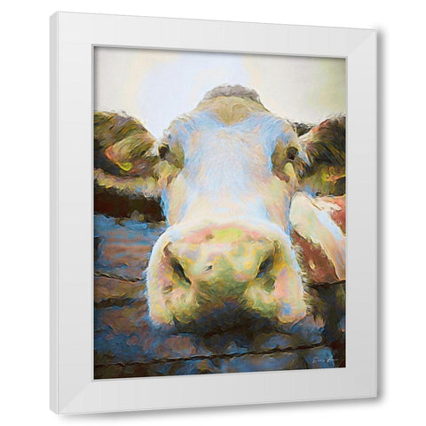 Hello White Modern Wood Framed Art Print by Brown, Denise