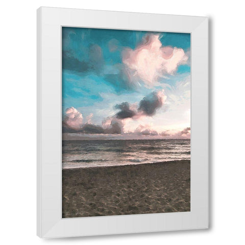 Clouds at Sunset White Modern Wood Framed Art Print by Brown, Denise