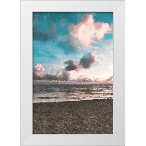 Clouds at Sunset White Modern Wood Framed Art Print by Brown, Denise
