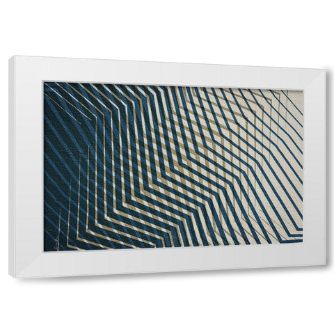 Modern Zig Zag 1 Navy White Modern Wood Framed Art Print by Brown, Denise