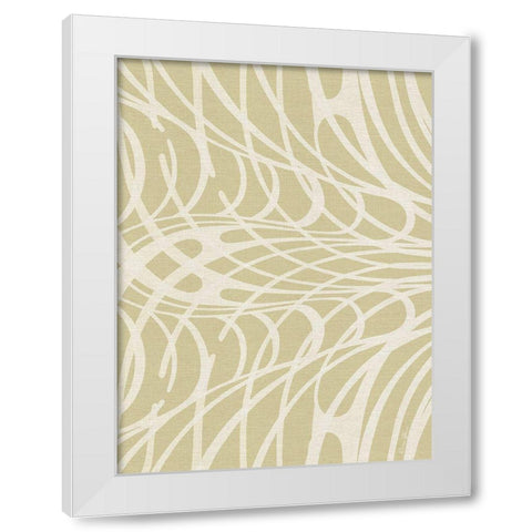 Tan and Beige Pattern White Modern Wood Framed Art Print by Brown, Denise