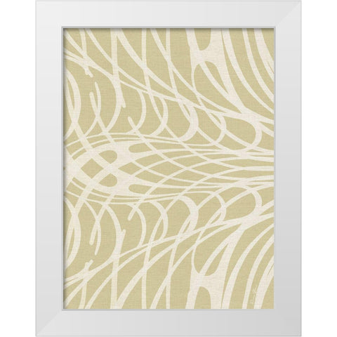 Tan and Beige Pattern White Modern Wood Framed Art Print by Brown, Denise
