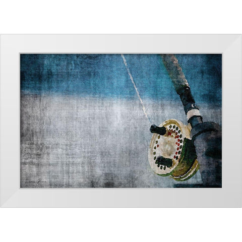 Fly Rod White Modern Wood Framed Art Print by Brown, Denise
