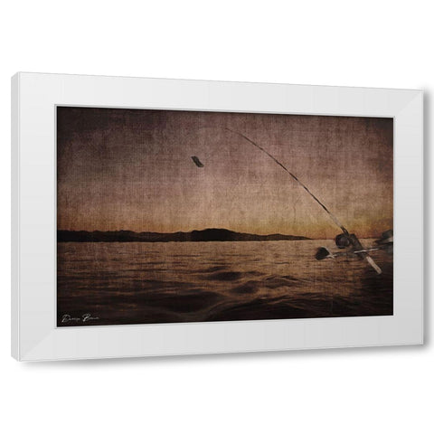 Catching at Sunset White Modern Wood Framed Art Print by Brown, Denise