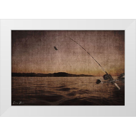 Catching at Sunset White Modern Wood Framed Art Print by Brown, Denise