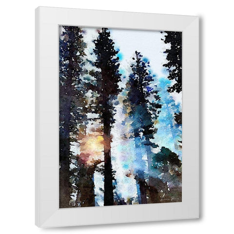 Light Through the Trees White Modern Wood Framed Art Print by Brown, Denise