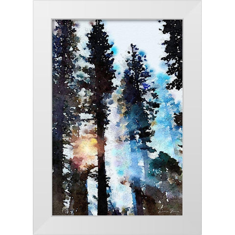 Light Through the Trees White Modern Wood Framed Art Print by Brown, Denise
