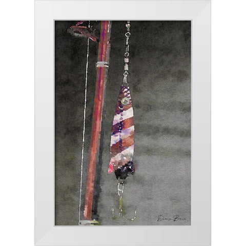 Spoon White Modern Wood Framed Art Print by Brown, Denise