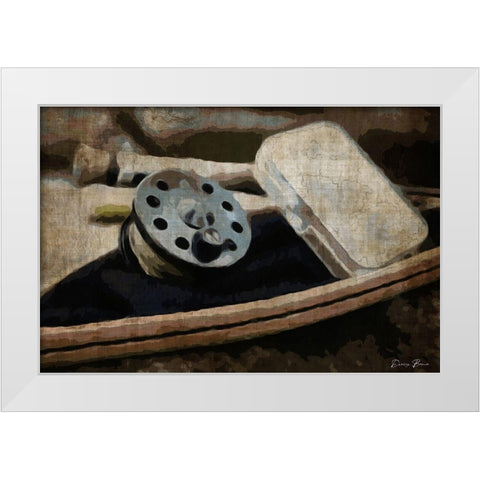 Trout Day White Modern Wood Framed Art Print by Brown, Denise
