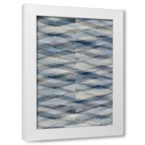 Diamond Pattern White Modern Wood Framed Art Print by Brown, Denise