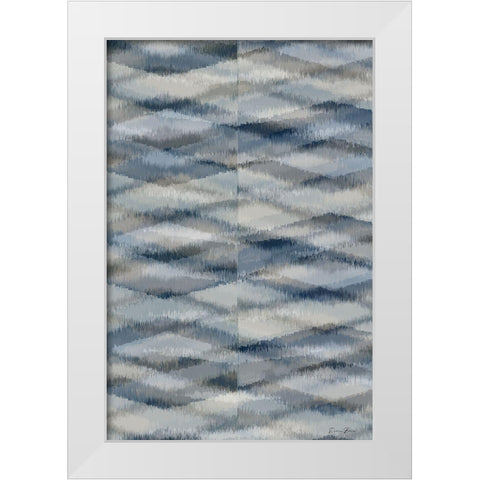 Diamond Pattern White Modern Wood Framed Art Print by Brown, Denise