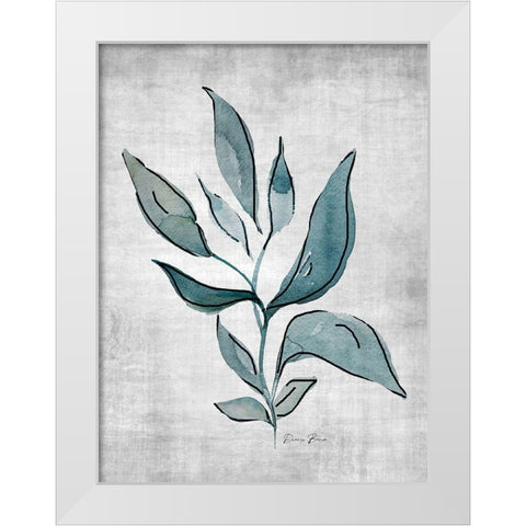 Watercolor Botanical 1 White Modern Wood Framed Art Print by Brown, Denise
