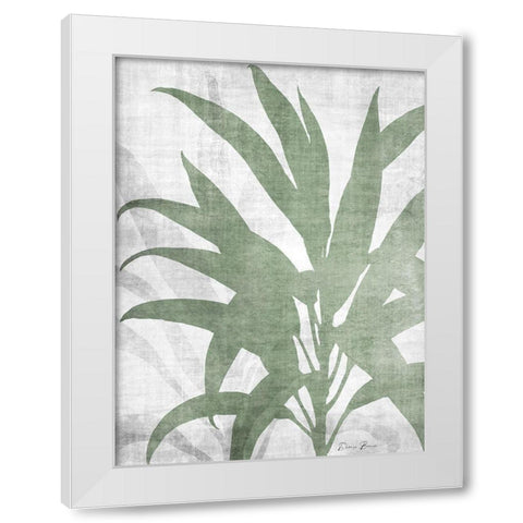 Natures Palm 1 V2 White Modern Wood Framed Art Print by Brown, Denise