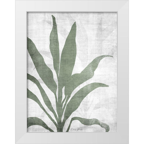 Natures Palm 2 V2 White Modern Wood Framed Art Print by Brown, Denise