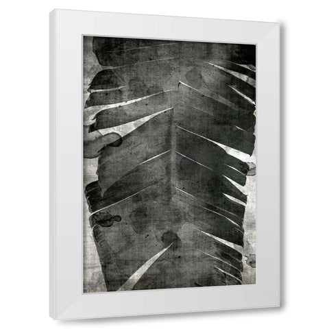 Palm Expression 1 V2 White Modern Wood Framed Art Print by Brown, Denise