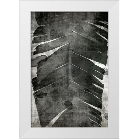 Palm Expression 1 V2 White Modern Wood Framed Art Print by Brown, Denise