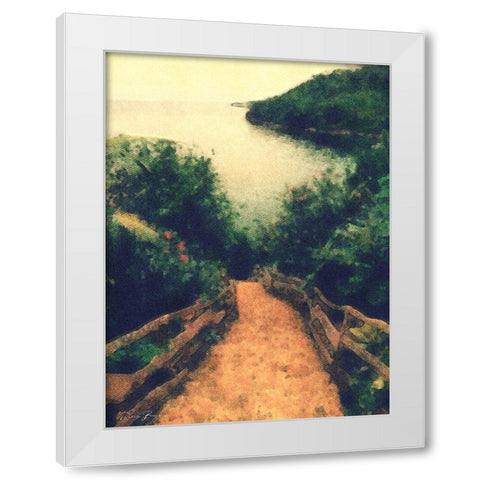 Pathway White Modern Wood Framed Art Print by Brown, Denise