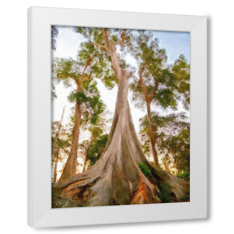 Skyscrapers White Modern Wood Framed Art Print by Brown, Denise