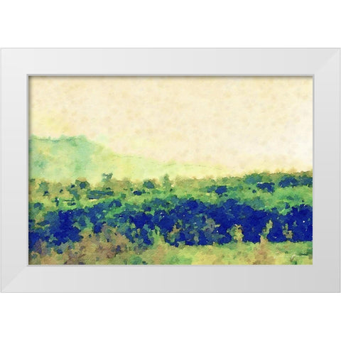 Watercolor Landscape 2 White Modern Wood Framed Art Print by Brown, Denise
