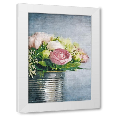 Watercolor Vase 3 White Modern Wood Framed Art Print by Brown, Denise