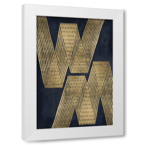 Golden Criss Cross 2 White Modern Wood Framed Art Print by Brown, Denise