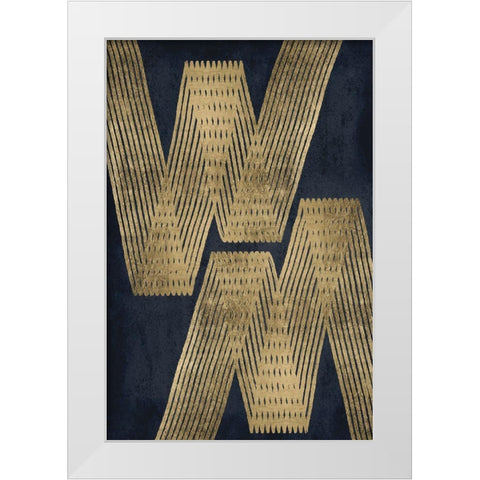 Golden Criss Cross 2 White Modern Wood Framed Art Print by Brown, Denise