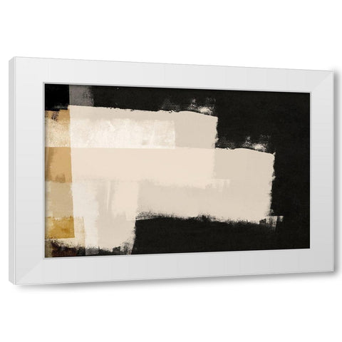 Repositioned 2 White Modern Wood Framed Art Print by Brown, Denise