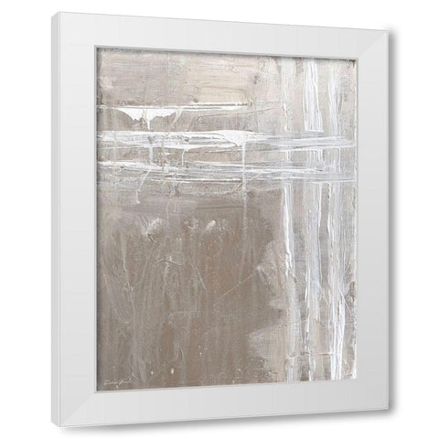 Boundaries White Modern Wood Framed Art Print by Brown, Denise