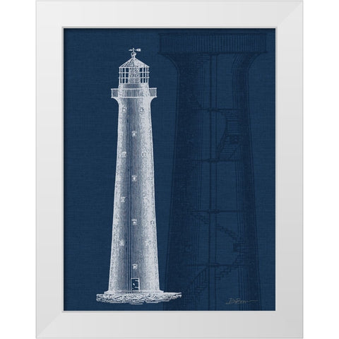 Lighthouse 1 White Modern Wood Framed Art Print by Brown, Denise