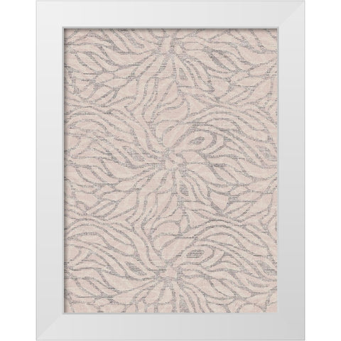 Blush Fabric Pattern 1 White Modern Wood Framed Art Print by Brown, Denise