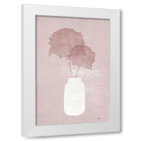 Blush Foral 1 White Modern Wood Framed Art Print by Brown, Denise