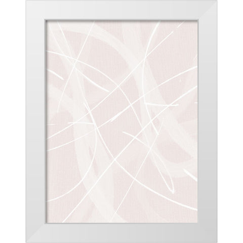 Merge White Modern Wood Framed Art Print by Brown, Denise