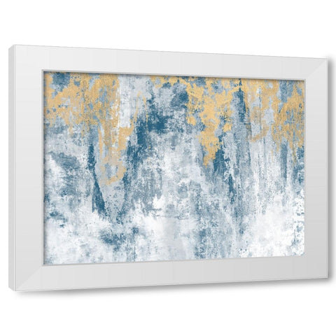 Golden Azure White Modern Wood Framed Art Print by Brown, Denise