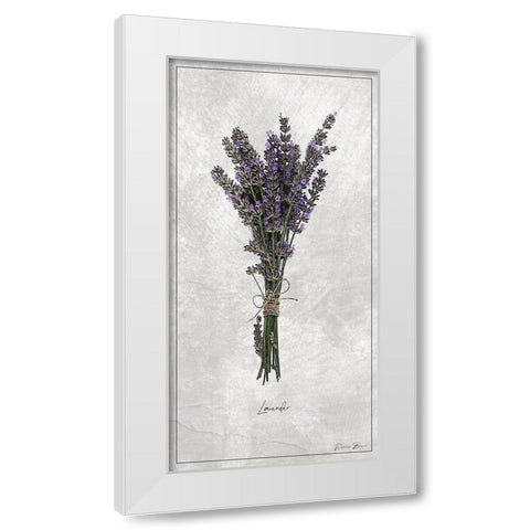 Lavender 1 White Modern Wood Framed Art Print by Brown, Denise