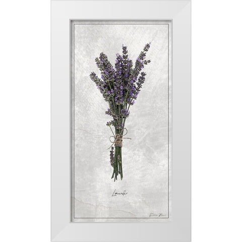 Lavender 1 White Modern Wood Framed Art Print by Brown, Denise