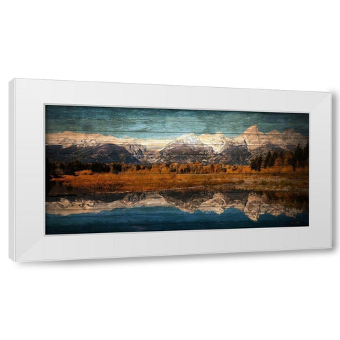 Mountain Reflection 2 White Modern Wood Framed Art Print by Brown, Denise