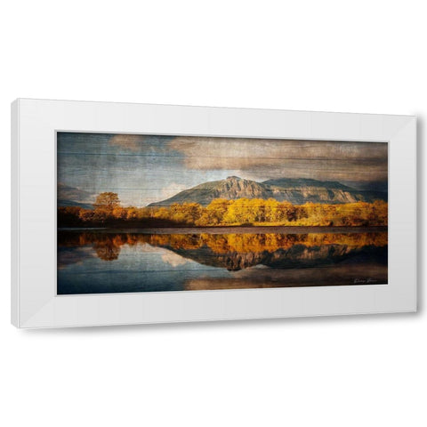 Mountain Reflection White Modern Wood Framed Art Print by Brown, Denise