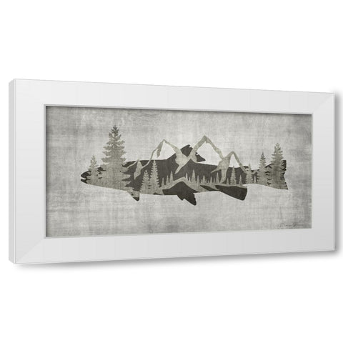 Mountain Trout 2 White Modern Wood Framed Art Print by Brown, Denise