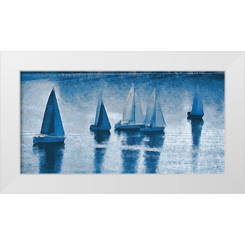 Fleet White Modern Wood Framed Art Print by Brown, Denise