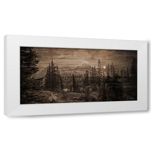 Lodge View White Modern Wood Framed Art Print by Brown, Denise