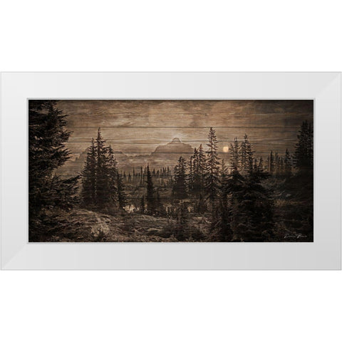 Lodge View White Modern Wood Framed Art Print by Brown, Denise