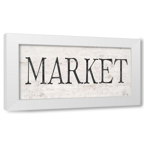 Market White Modern Wood Framed Art Print by Brown, Denise