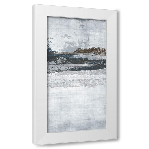 Split Exclusion 1 V2 White Modern Wood Framed Art Print by Brown, Denise