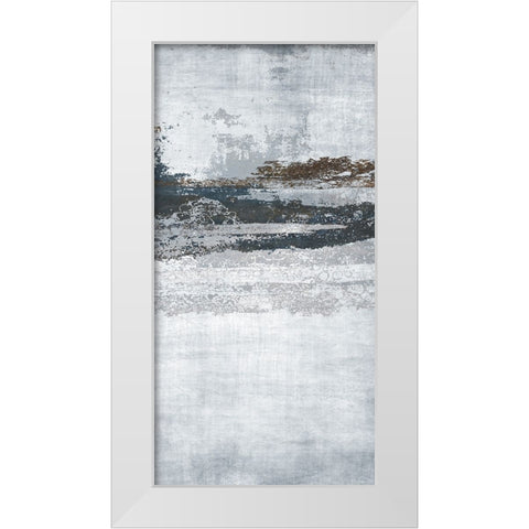 Split Exclusion 1 V2 White Modern Wood Framed Art Print by Brown, Denise