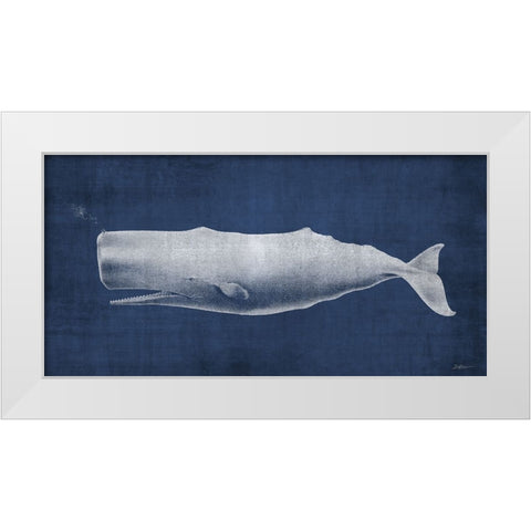 Whale 1 V2 White Modern Wood Framed Art Print by Brown, Denise