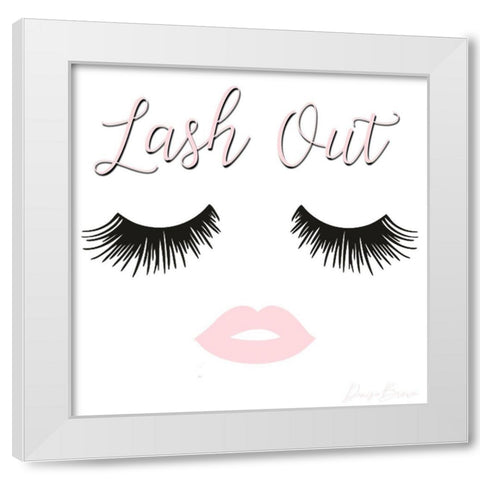 Lash out White Modern Wood Framed Art Print by Brown, Denise