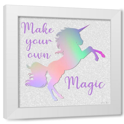 Make Your Own Magic White Modern Wood Framed Art Print by Brown, Denise