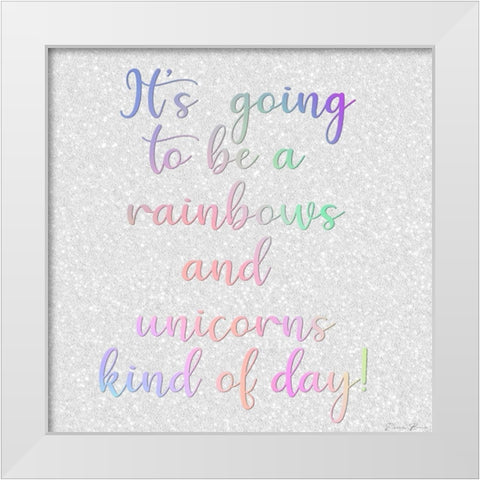 Rainbow Kind Of Day White Modern Wood Framed Art Print by Brown, Denise